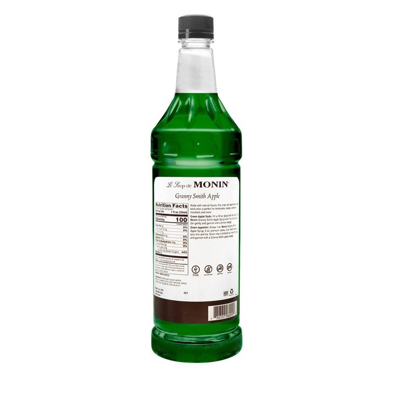 Monin - Granny Smith Apple Syrup, Great for Cocktails and