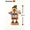 KWO Bavarian Landlord Smoking Man Figurine, Multi-Colour, 20 cm, Pack
