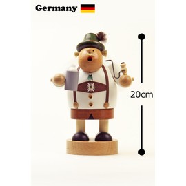 KWO Bavarian Landlord Smoking Man Figurine, Multi-Colour, 20 cm, Pack of 4
