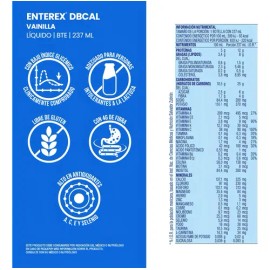 Enterex Dbcal Liquido Caja C16 Botellas De 237ml Sabor Vainilla                                                                                       