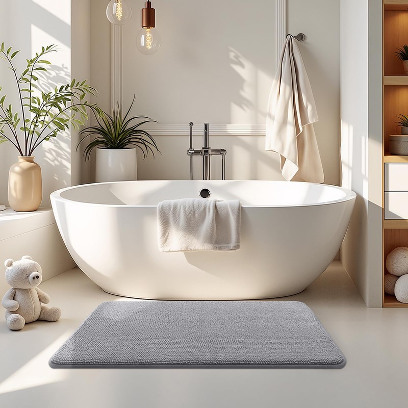 smiry Thick Memory Foam Bath Mat,50 x 75 cm,Extra Soft