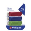 Verbatim Slider USB-flash-drive multipack 16GB - USB 2.0-3x USB memory
