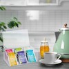 Relaxdays Acrylic Tea Box, 6 Compartments, Tea Caddy with Lid,