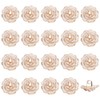 FINGERINSPIRE 20PCS 14mm Metal Rose Flower Buttons with 2.5mm Hole