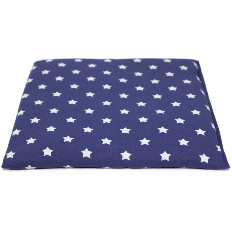 Organic Spelt Cushion 24 x 24 cm Stars Blue -