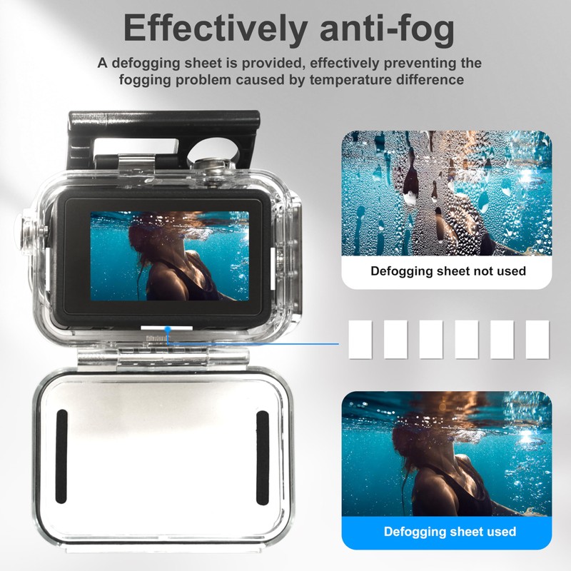 FitStill 196FT/60M Underwater Waterproof Case with Magnetic Quick Release Interface