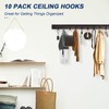 NearMoon Stainless Steel Screw Mounted Ceiling Hooks, Under-Shelf Towel/Robe Clothes