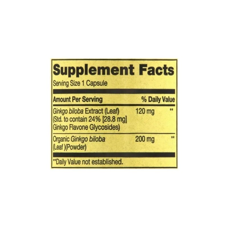 Ginkgo Biloba 120 Mg 90 Caps Ayuda Memoria Reduce Fatiga