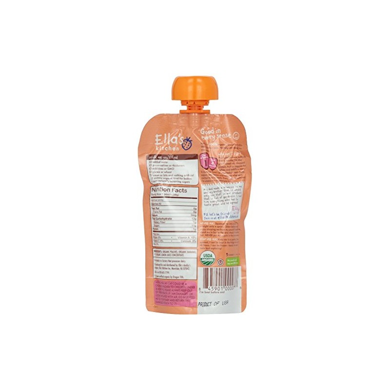 Ella's Kitchen Organic Peaches & Bananas Stage 1 120g -