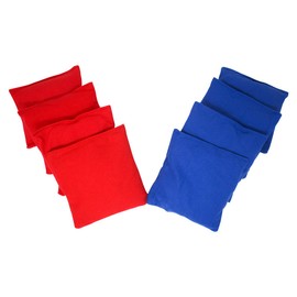 Trademark Innovations 6" Cornhole Bean Bag Toss Set for Cornhole Game (Set of 8) (Red, Blue)