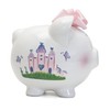 Child to Cherish Ceramic Piggy Bank for Girls, Princess Castle