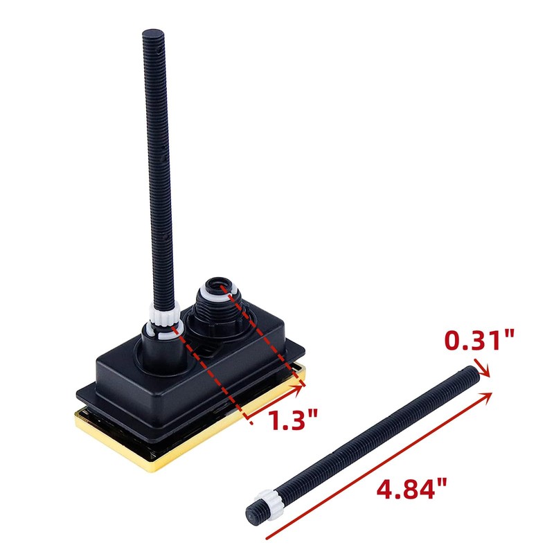 WDONAY 2PCS Rectangle Toilet Tank Buttons Dual Push Flush Replacement,