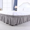 PiccoCasa Elasticated Bed Skirt Ruffled Bed Base Wrap Around Bed