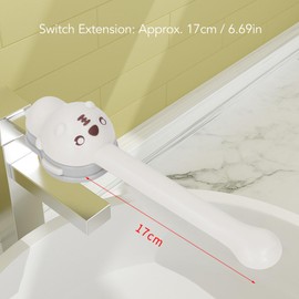 Faucet Handle Extender Set, Connects to Sink Handle and Faucet to Make Washing Hands Fun and Teaches Your Baby or Child Good Habits and Promote Independence to Them (Toronto White)