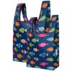allydrew JoliBag Nylon Reusable Grocery Bag, 2 Pack, Colorful Fish,