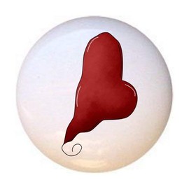 Primitive Red Heart from Birdie Bops II Country Bird Collection - DECORATIVE Glossy CERAMIC Cupboard Cabinet PULLS Dresser Drawer KNOBS