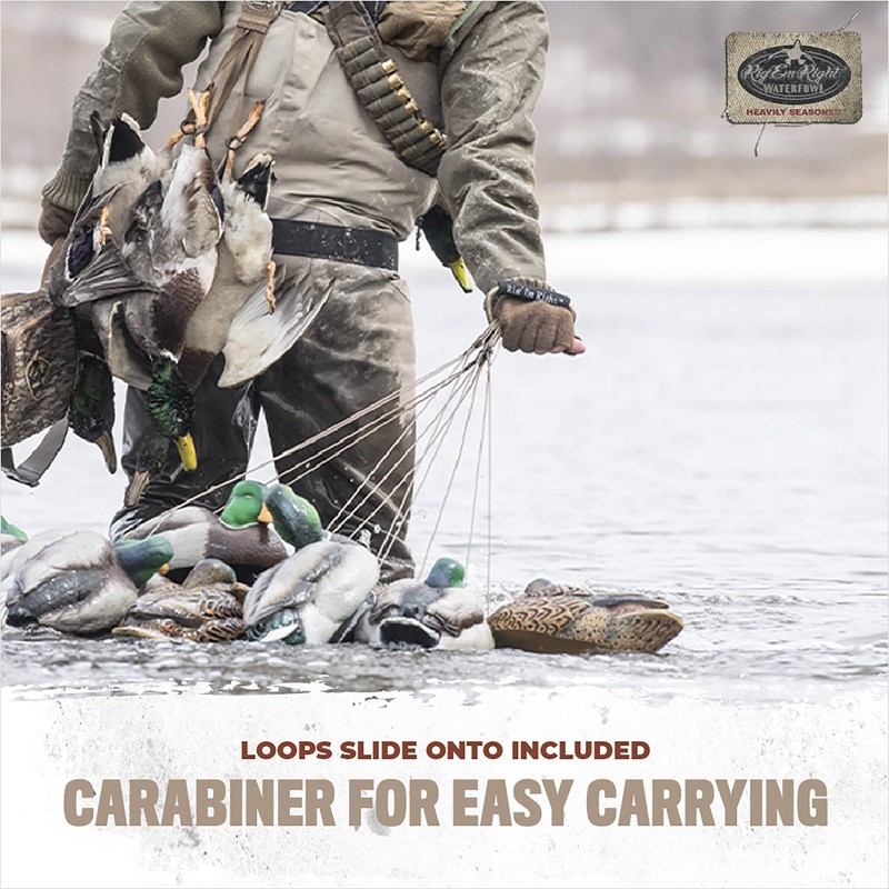 Rig'Em Right Waterfowl Pre-Rigged Xtreme Coated Tangle Free Cable Decoy