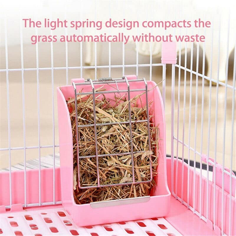 Pet Rabbit Hay Feeder Small Animal Hamster Pig Less Wast