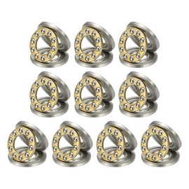 PATIKIL Thrust Ball Bearings 10x17x5 mm, 10 Pcs Chrome Steel Miniature Single Row Roller Miniature Ball Bearings for Conveyor Systems Machine Tools, Silver