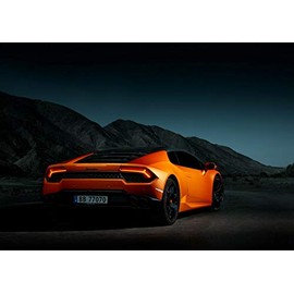 Destination Vinyl Posters | Orange Sports Car Poster Print Size A4 Supercar Poster #14661