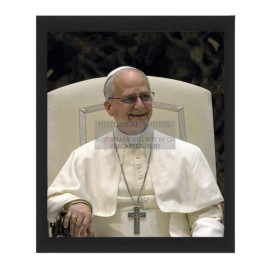 POPE LEO XIV ROBERT FRANCIS PREVOST WEARING CROSS PAPAL ROBES 8X10 FRAMED PHOTO