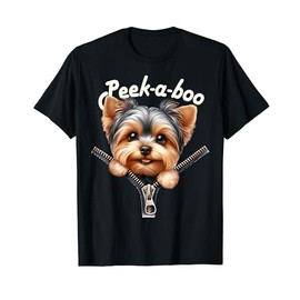 Funny - Peek-a-boo - Yorkshire Terrier T-Shirt