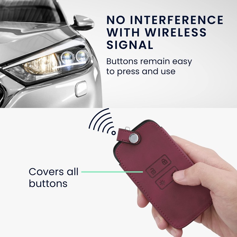 kwmobile Car Key Cover Compatible with Renault 4 Button Car