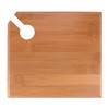 BambooMN 7.9" x 7.1" Bamboo Cocktail Appetizer Plates with Wine