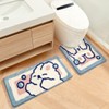 Rabbit Toilet Mat, Extra Soft and Absorbent Bath Rugs, Machine