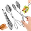 3‑Pack Stainless Steel Kitchen Serving Tongs for Buffet Party Catering