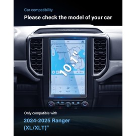WEIPIN For 2024-2025 Ranger (XL/XLT) Screen Protector 10.1 Inch Glossy Tempered Glass Touchscreen *1 Accessories 9H Hardness Glass - No More Scratch&Fingerprint