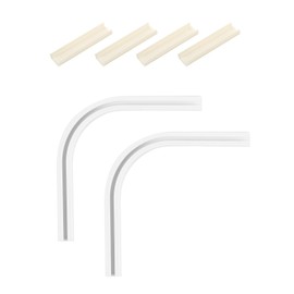 TYRON 90 Degree Ceiling Corner Track for Adhesive Curtain Track(2 PCS)