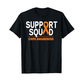 Support Squad Family Team RSD CRPS Awareness Orange Ribbon T-Shirt
