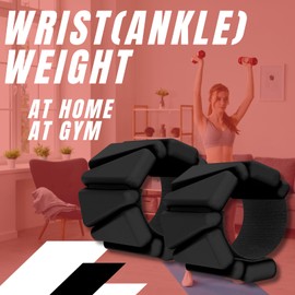ADOSSY Wrist Weights Ankle Weights 0.5 lbs Set of 2 for Muscle Training, Dieting, Home Training, Yoga, Walking, Housework, Fitness, Weight Adjustment, Wrist Ankle Weights (Pink)