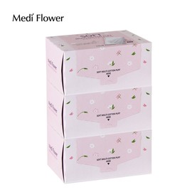 Medi Flower Soft Multi -Cotton 5 -layer Pupper Cosmetics 80 Besion X3 / 메디플라워 소프트 멀티 코튼 5겹 퍼프 화장솜 80매x3