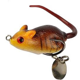 Yellow Fishing Bait Rubber Mouse Bass Fishing Lure Crankbait Tackle Lures, Baits and Attractants