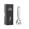 EastRock Trumpet Mouthpiece 3C Silver-Plated Replacement Bb Trumpet Parts Beginner