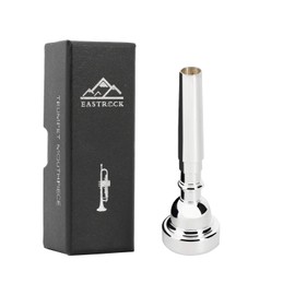 EastRock Trumpet Mouthpiece 3C Silver-Plated Replacement Bb Trumpet Parts Beginner Trumpet Practice Mouthpiece Universal (3C, Silver)