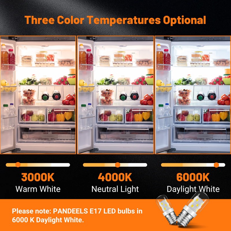 PANDEELS LED 8206232A Microwave Light Bulb (2 Pack) E17 LED