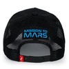 ililily Premium NASA Mars Mission Embroidered Distressed Trucker Cap, Black-Mars,