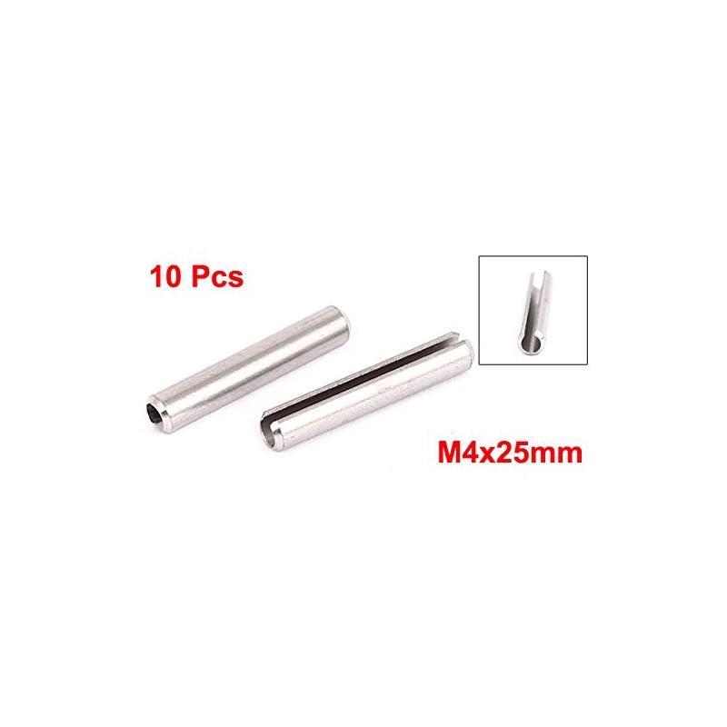Sourcingmap M4x25mm 304 Stainless Steel Split Spring Roll Dowel Pins