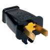 Legrand - Pass & Seymour SA840BKCC10 Residential Non Polarized Straight Blade 15-Amp 125-volt with Clip Two Pole Two Wire Plug, Black