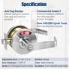 XMZ-DDUP Commercial Door Handle for Restroom, Vacant Occupied Bathroom Lock,