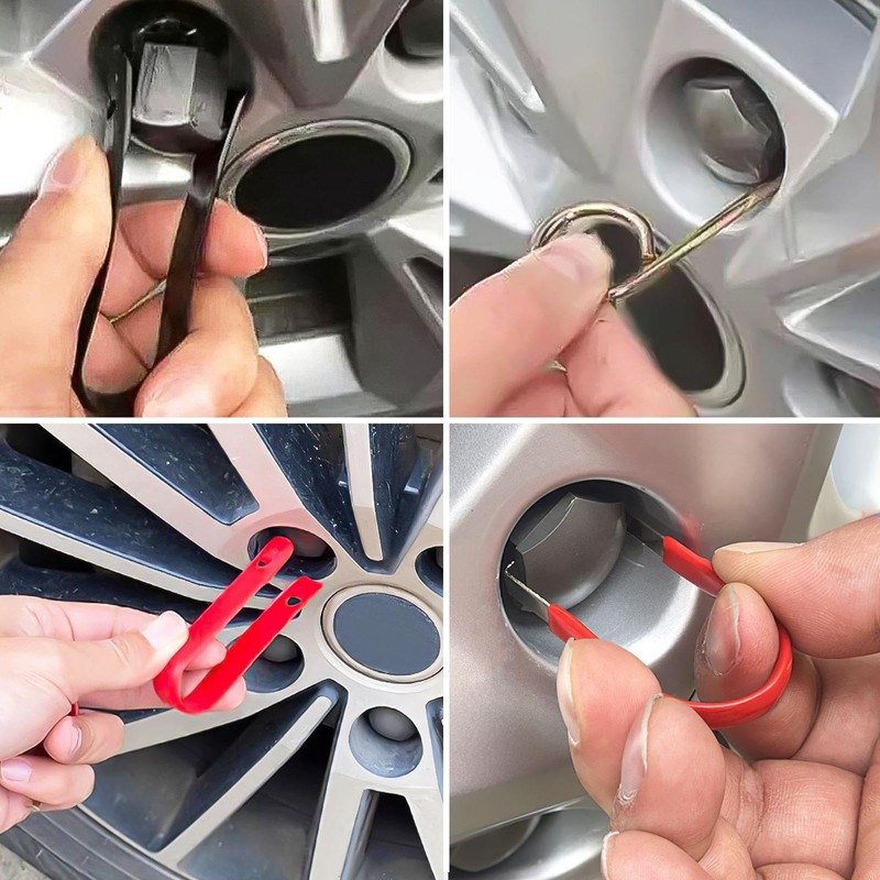 8-Piece Screw Cap Removal Tool, Car Tire Repair Tool, Wheel