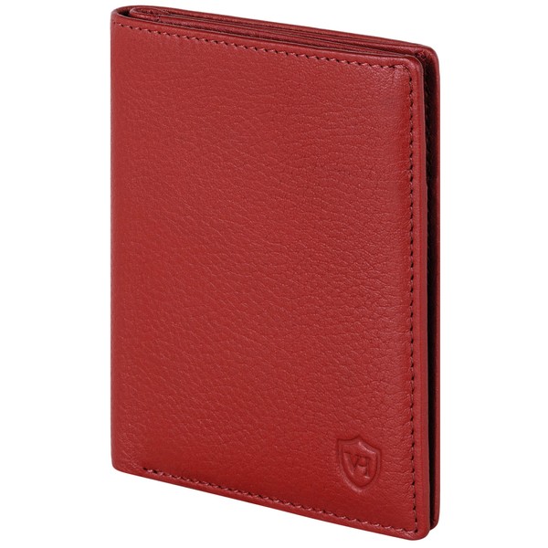 VON HEESEN® Men's Leather Wallet with Coin Compartment and RFID