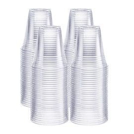 GUSTO [12 oz. - 100 Pack] Crystal PET Clear Plastic Cups for Party - Ideal for Cold Beverages, Smoothies, and Parties-(Formerly Comfy Package)