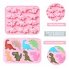 2 Piezas Moldes Silicón Dinosaurio 20 Cavidades Vela Dulces
