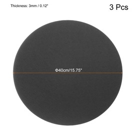 MECCANIXITY Plant Coasters 10 Inch Reversible Absorbent Waterproof Round Felt Pad Mat, Black 3 In1 Set