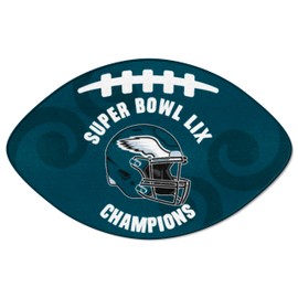 FANMATS 46234 2024-25 Super Bowl LIX Champions - Philadelphia Eagles Football Mat | Green | 20.5"x32.5" | Super Bowl LIX Champions Logo
