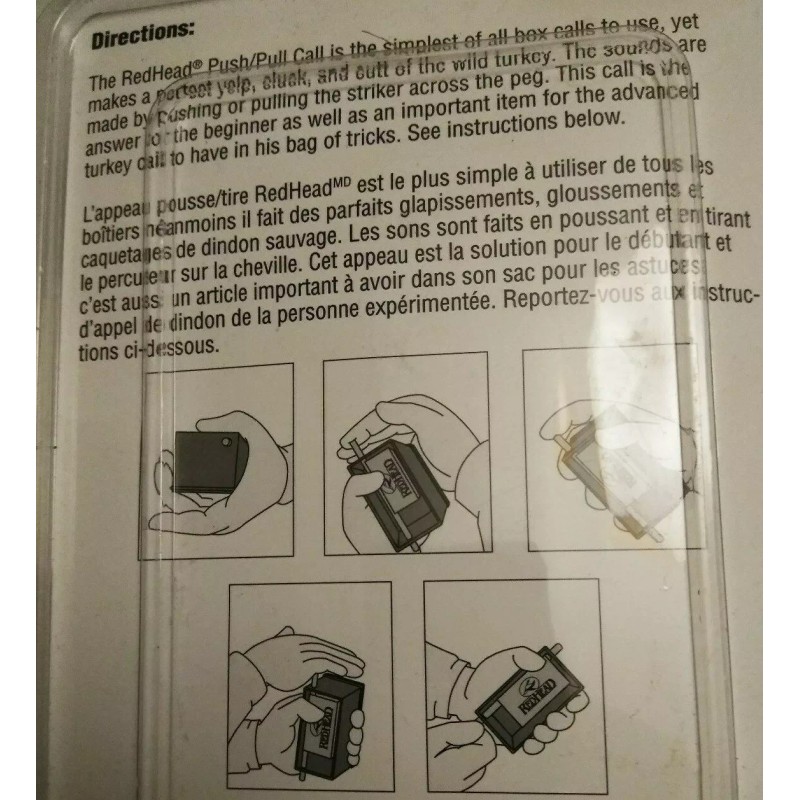 Redhead new REDHEAD Push Pull TURKEY box CALL RH450